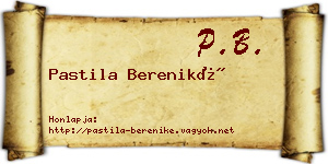 Pastila Bereniké névjegykártya